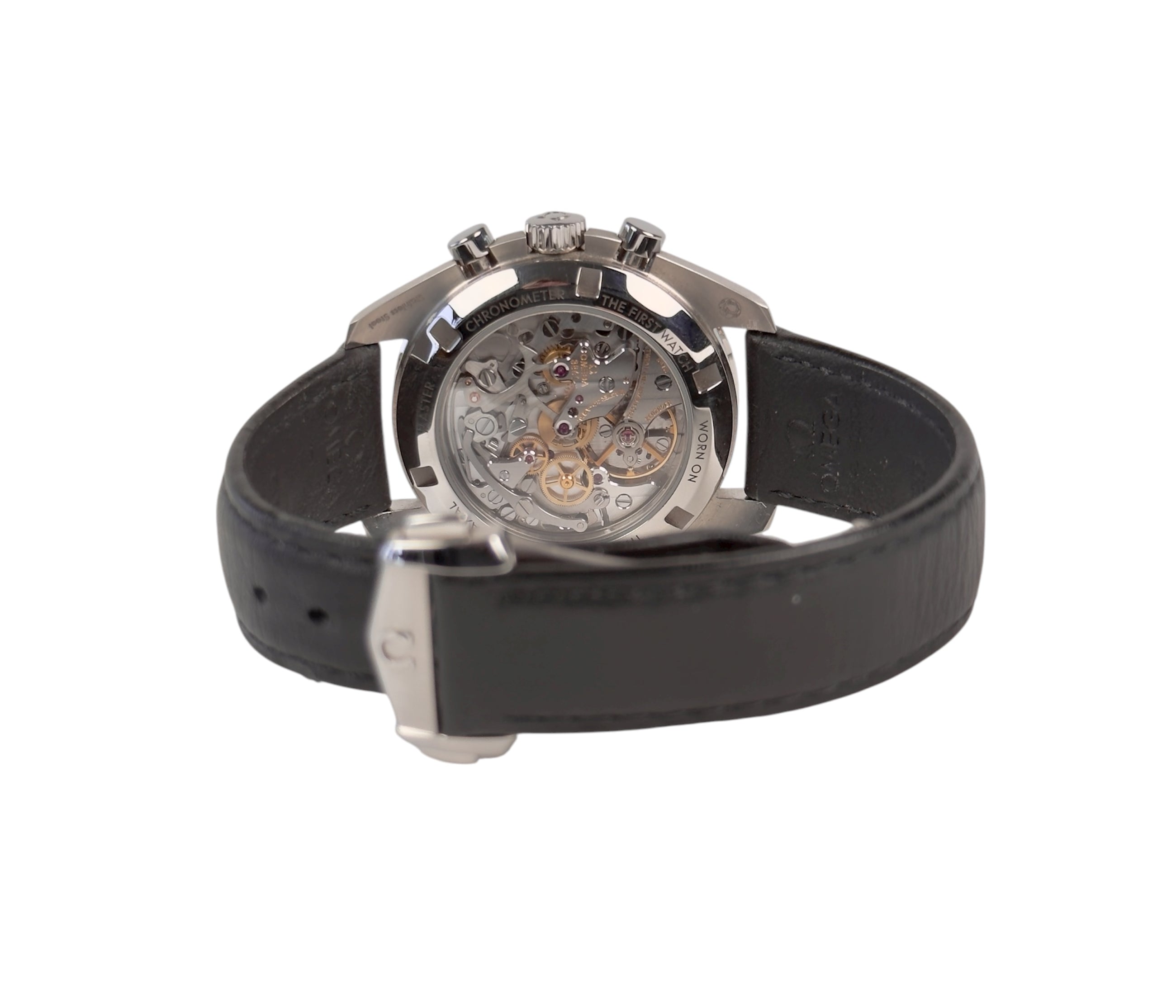 Omega Speedmaster Professional Moonwatch 310.32.42.50.01.002 fra 2021 i stål på sort læderrem. I rigtig god stand med få brugspor. Kommer som fuldt sæt.