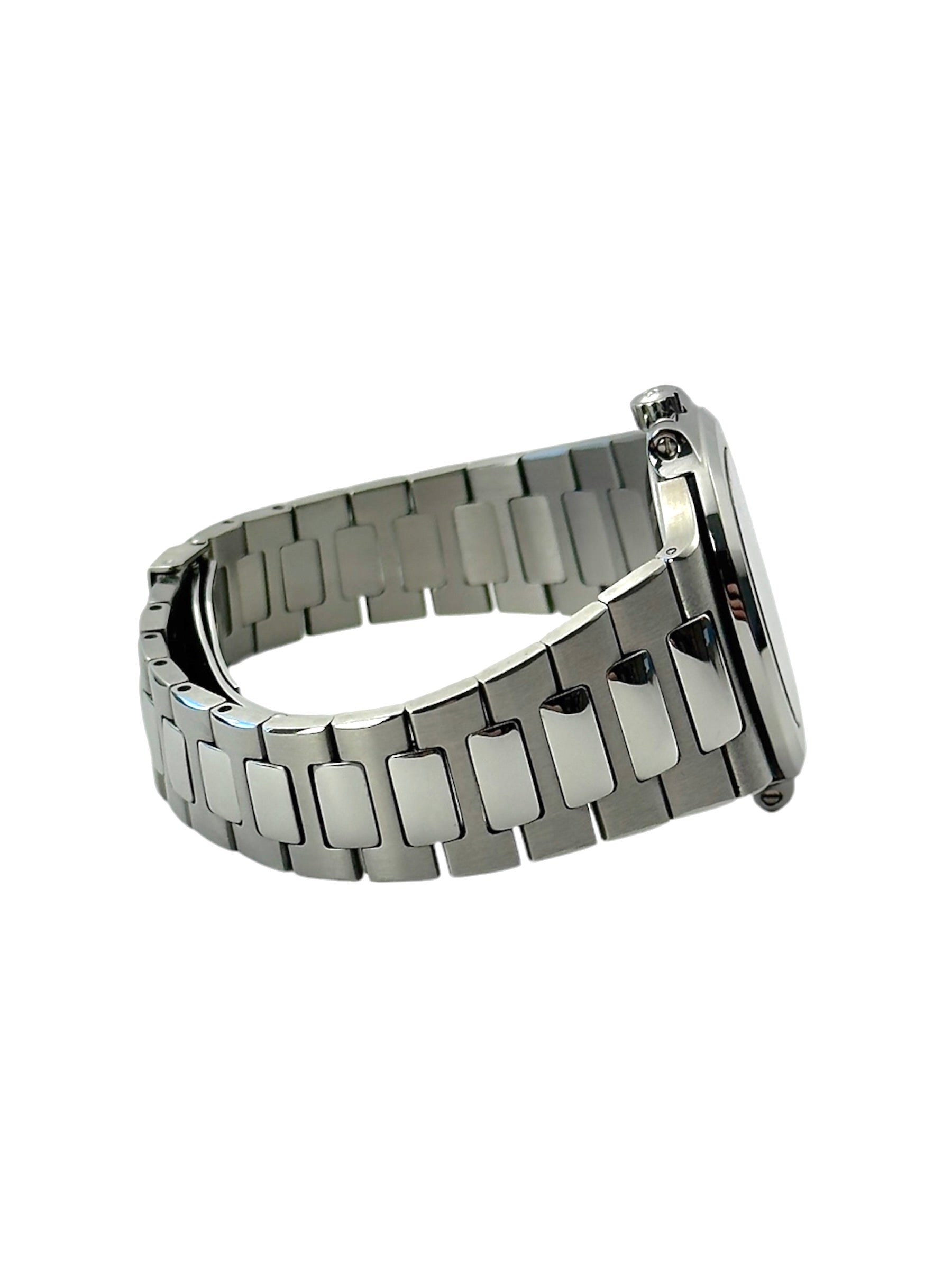 Patek Philippe Nautilus 3800 liggende kl 12 med smuk patina i god stand med boks og certifikat