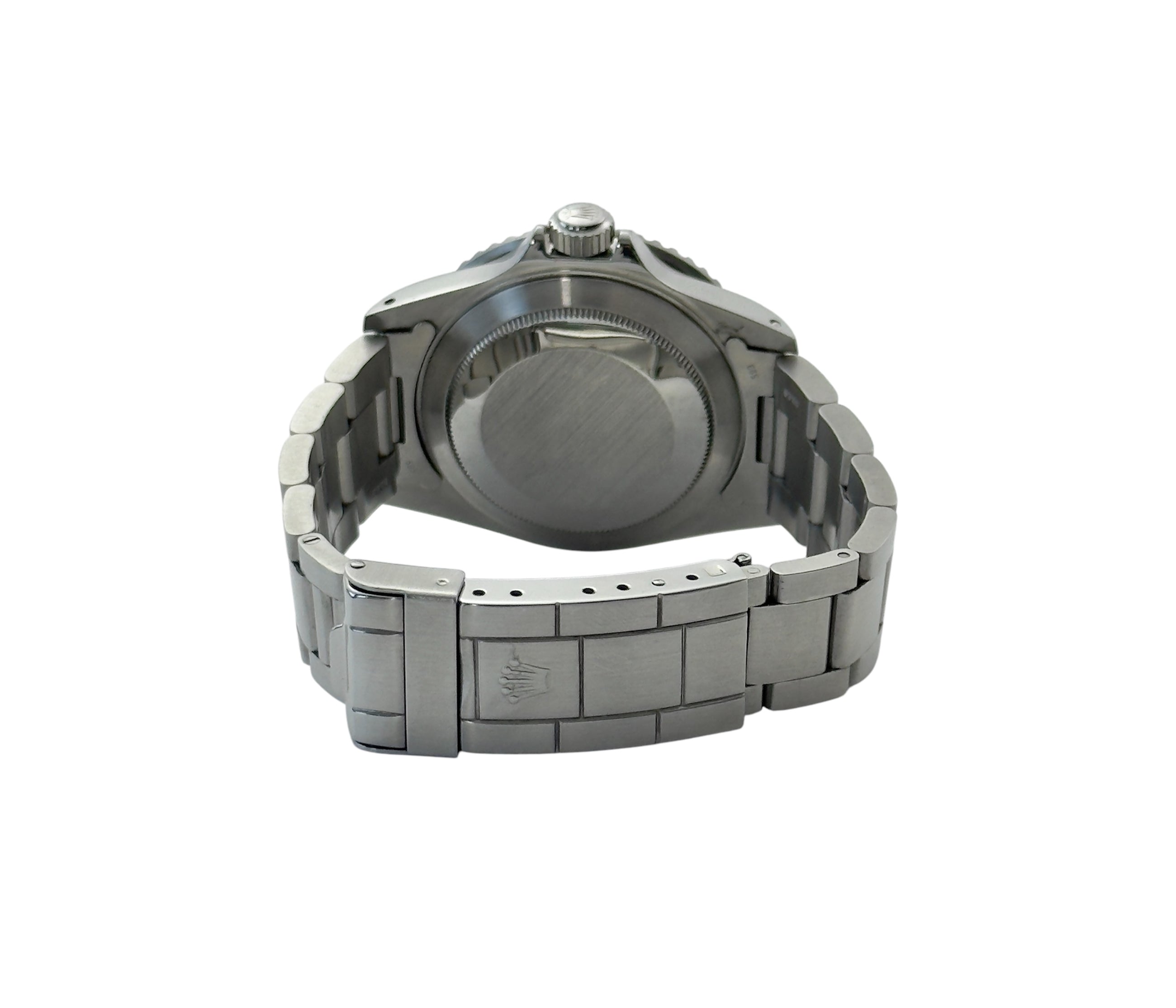Rolex Submariner 16800 fra 1984 liggende bagsidevisning med boks og certifikat i super god stand