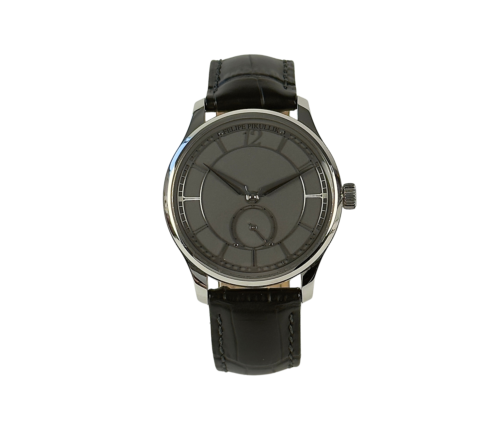 Felipe Pikullik UN2123 Piece Unique (2022) i stål. Diameter 38.5 mm, højde 8 mm. Stand: 9/10. Kommer med originalt certifikat og pouch (boks).