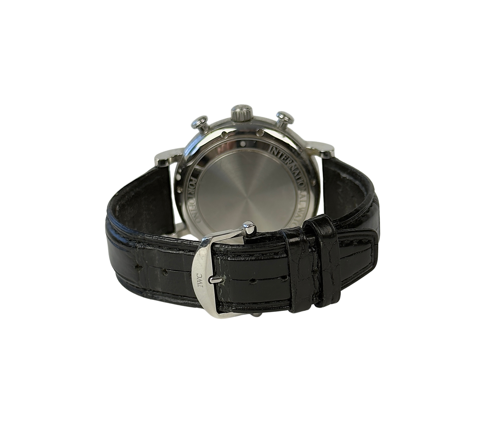 IWC Portofino Chronograph IW391008 (2018) i stål med sort skive samt dag- og dato-funktion. Uret fremstår i flot stand med alm. brugsspor. Kommer med bokse, certifikat og manualer.