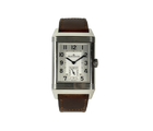 Jaeger LeCoultre Reverso Large Duoface Small Second Q3848422 (2022) i stål med to skiver til to tidszoner medClous de Paris guilloché.Uret fremstår i god stand med brugsspor. Kommer med bokse, certifikat, manualer.