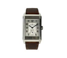 Jaeger LeCoultre Reverso Large Duoface Small Second Q3848422 (2022) i stål med to skiver til to tidszoner medClous de Paris guilloché.Uret fremstår i god stand med brugsspor. Kommer med bokse, certifikat, manualer.