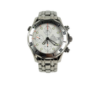 Omega Seamaster Chronograph 2598.20.00 (2000'erne) med hvid skive i stål. Uret fremstår i flot stand med nye visere. Kommer med serviceboks.