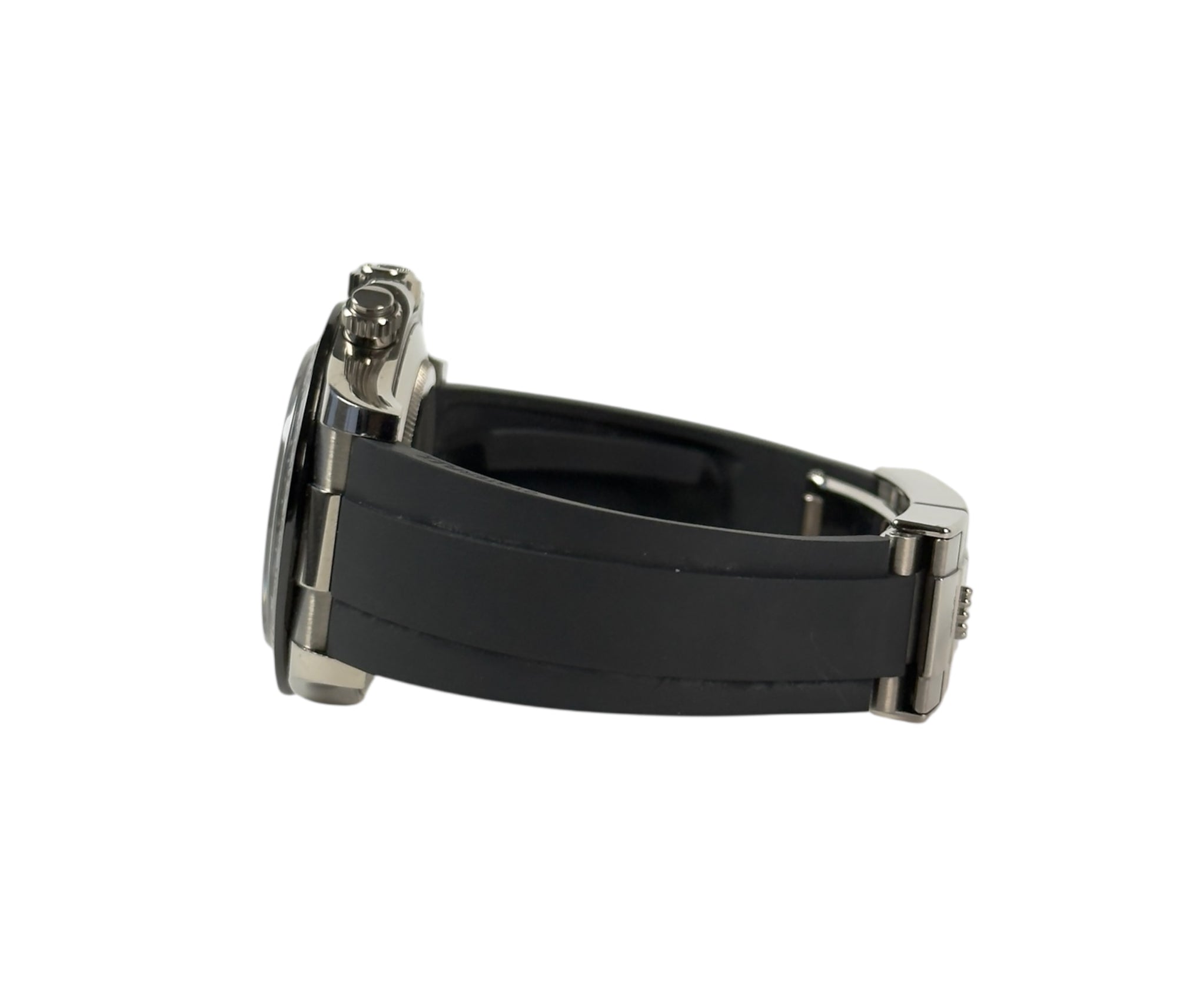 Rolex Daytona 116519LN "Ghost" (2017) på Oysterflex-rem. Uret er i god stand med alm. brugsspor. Kommer som fuldt sæt: Bokse, omslag, certifikat, manualer samt hangtag og whitetag. 