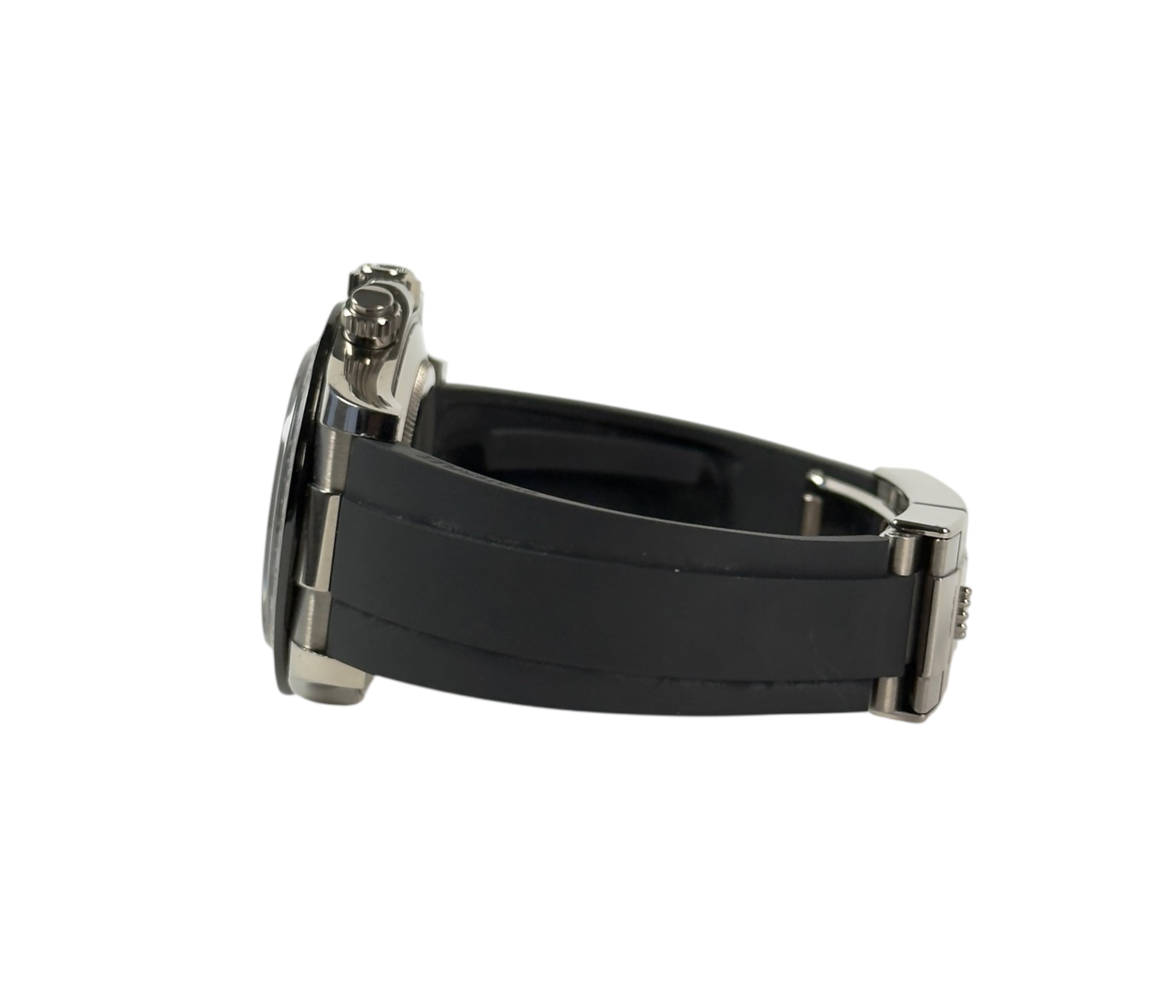 Rolex Daytona 116519LN "Ghost" (2017) på Oysterflex-rem. Uret er i god stand med alm. brugsspor. Kommer som fuldt sæt: Bokse, omslag, certifikat, manualer samt hangtag og whitetag. 