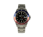 Rolex GMT-Master 16710 med pepsi-insert (2006). Uret fremstår i rigtig flot stand, 9/10. Kommer med bokse, servicebevis, tidligere købsbevis, manualer/booklets, holder og bezelbeskytter. 