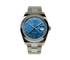 Rolex Datejust 126300 blue roman dial i rigtig god stand. Fuldt sæt.