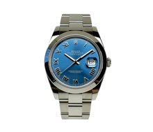 Rolex Datejust 126300 blue roman dial i rigtig god stand. Fuldt sæt.