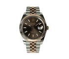 Rolex Datejust 126331 i rosaguld/stål på Jubilee-lænke og med riflet krans. Super stand. Fuldt sæt.