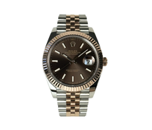 Rolex Datejust 126331 i rosaguld/stål på Jubilee-lænke og med riflet krans. Super stand. Fuldt sæt.