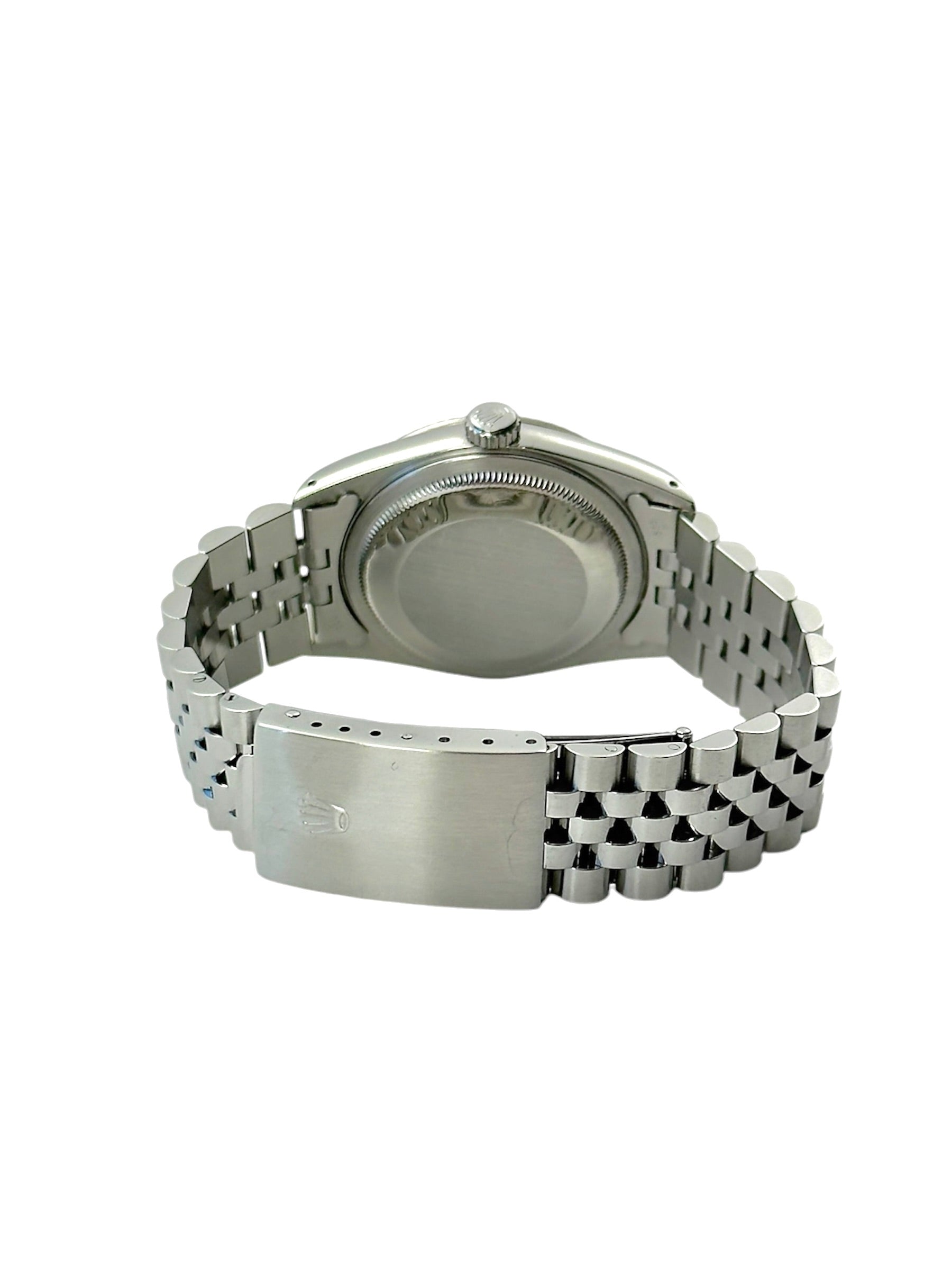 Rolex Datejust 16234 med diamantskive liggende bagsidevisning i rigtig god stand med boks og certifikat