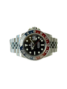 Rolex GMT-Master II 126710BLRO "Pepsi" liggende frontvisning komplet sæt i framragende stand