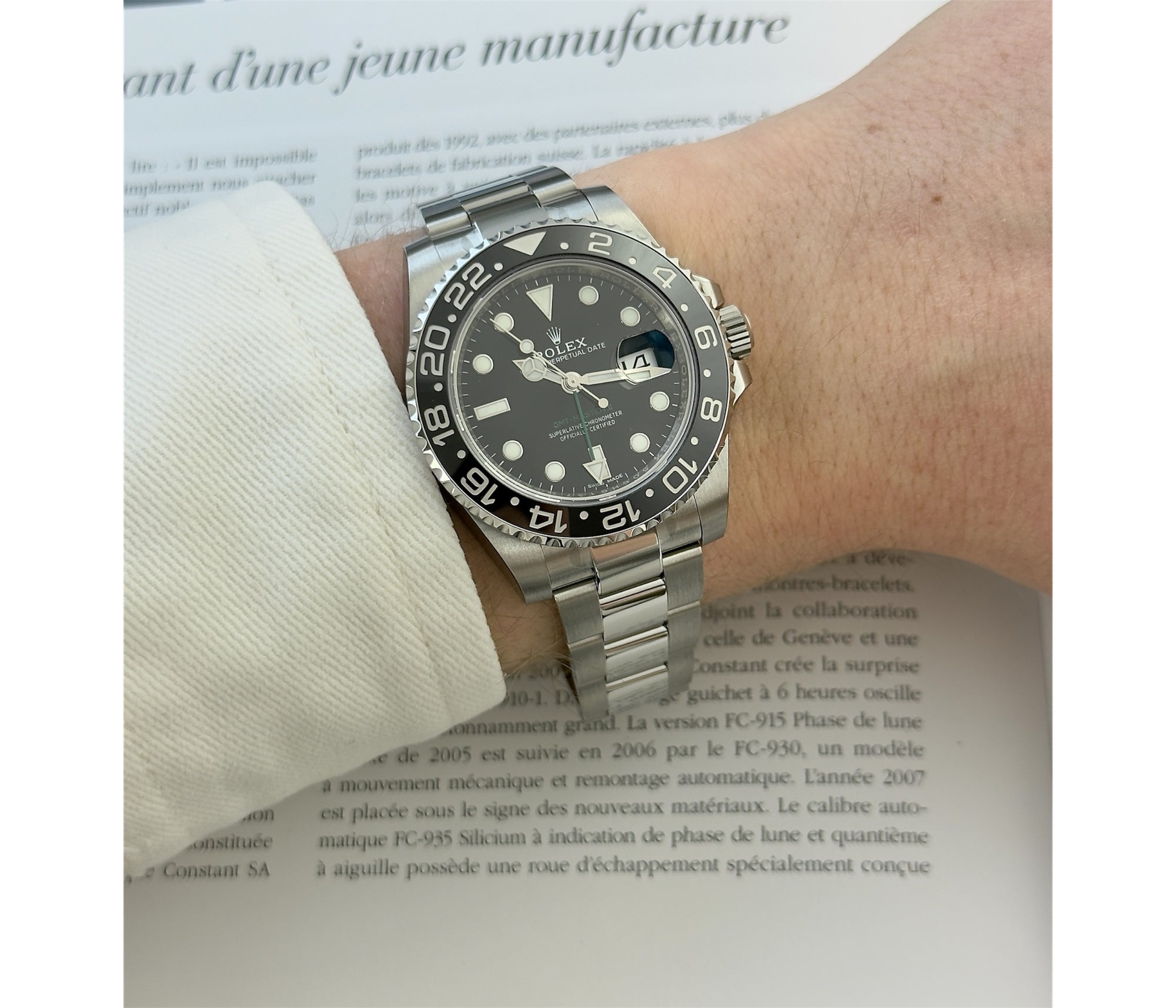 Rolex GMT-Master II 116710LN i mint stand med alle stickers og komplet sæt