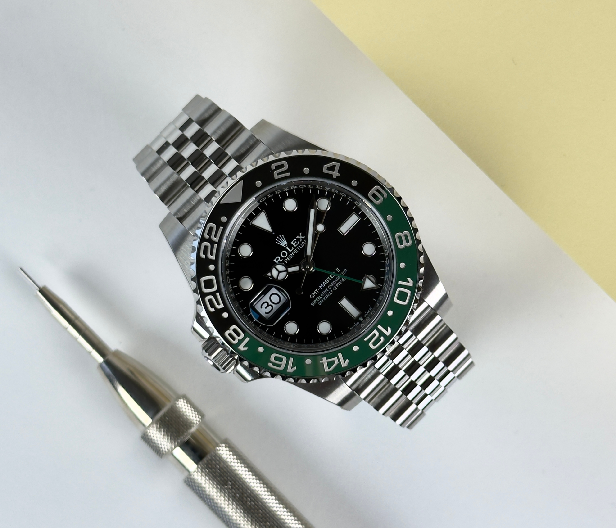 Rolex GMT-Master II 126720VTNR med Jubille-lænke i nær perfekt stand. Komlpet sæt.