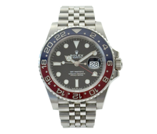 Rolex GMT-Master II 126710BLRO "Pepsi" stående frontvisning komplet sæt i framragende stand