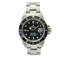 Rolex Submariner 16800 fra 1984 stående frontvisning med boks og certifikat i super god stand
